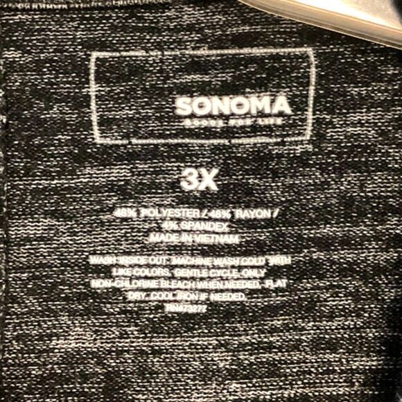 Sonoma Goods for Life Open-Front Hooded Cardigan in Gray/black 2X - Picture 6 of 8